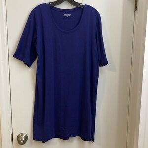 Eileen Fisher Blue Short Sleeve  Tunic Tee shirt Size M